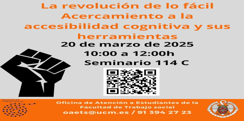 Acercamiento a la accesibilidad cognitiva y sus herramientas. Enlace a inscripciones